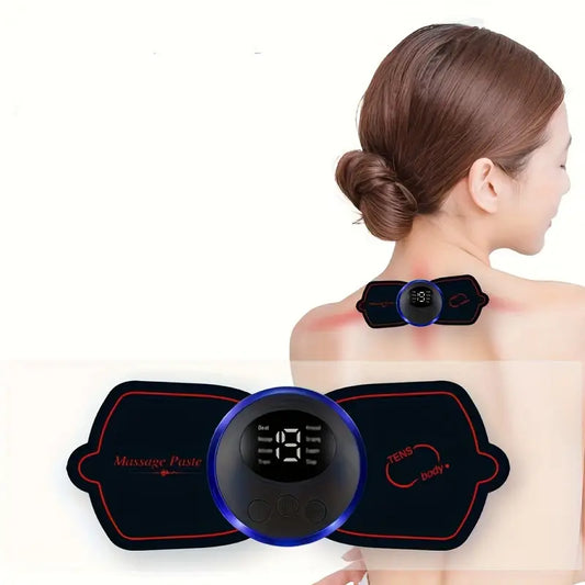 Instrument de masaj electric portabil pentru umeri și gât cu asistență inteligentă pentru masajul cervical pentru relaxarea musculară, potrivit pentru masajul taliei/ picioarelor/ brațelor/ coapsei, simulator portabil, masaj corporal multiplu